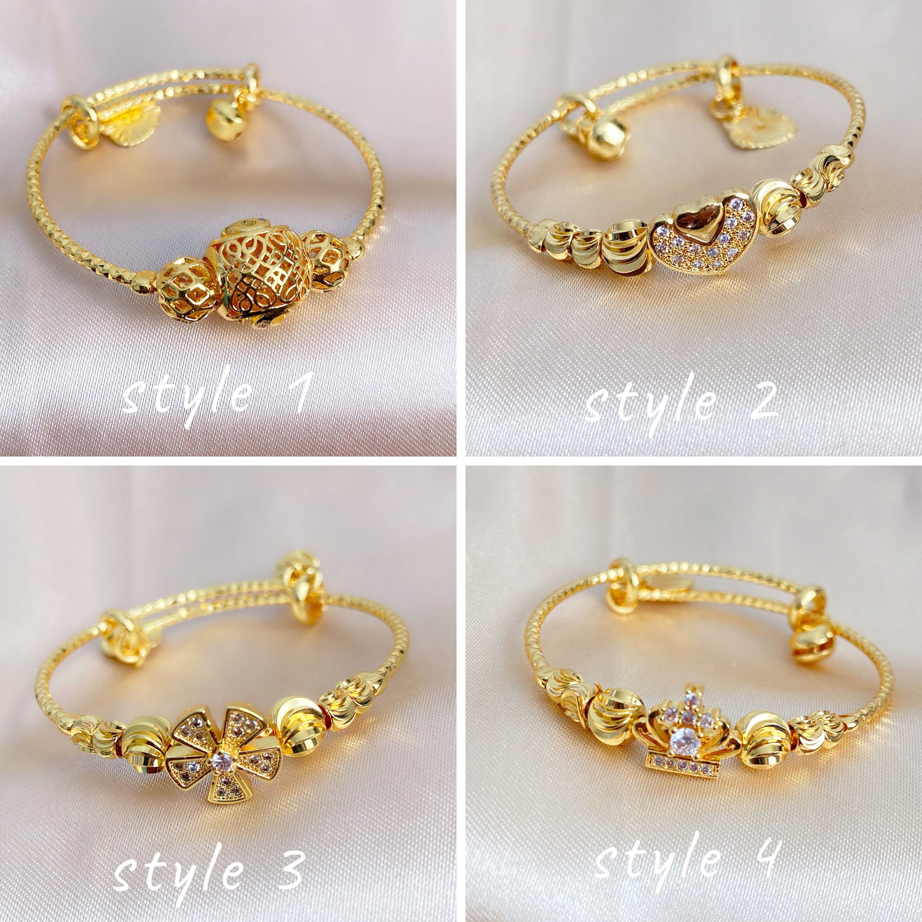 Toddler/baby Gold Bracelet, Baby Bangles, Gold Baby Bangle, Toddler ...