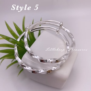 Baby bangles, kids Silver bangle, adjustable bangles/ bracelet, gift for baby, baby bracelets, silver baby bracelets, bangles for baby