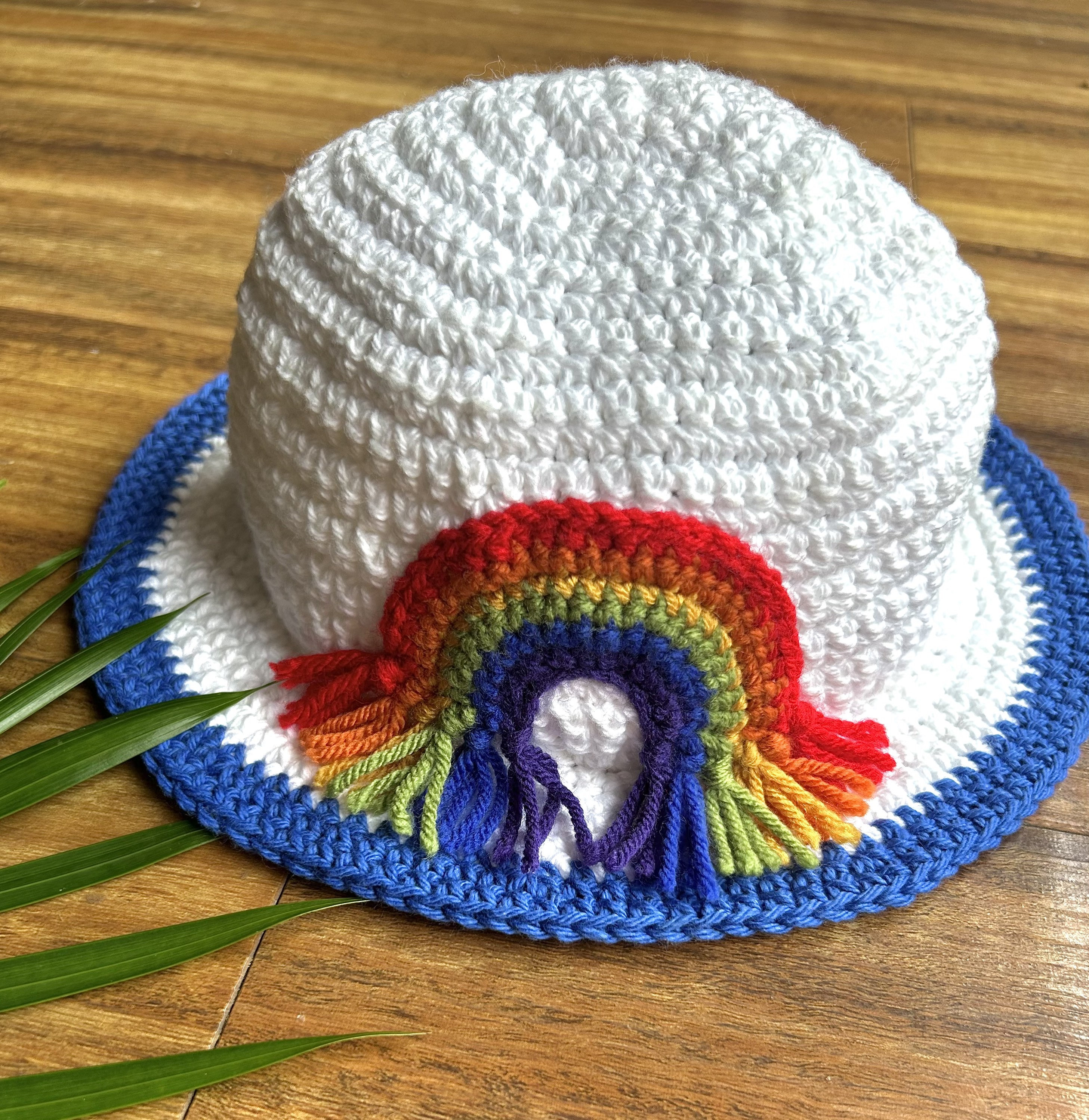 Rainbow Pride Festival Unisex Crochet Bucket Hat - Etsy