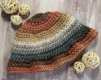Crochet Winter Bucket Hat in Sycamore