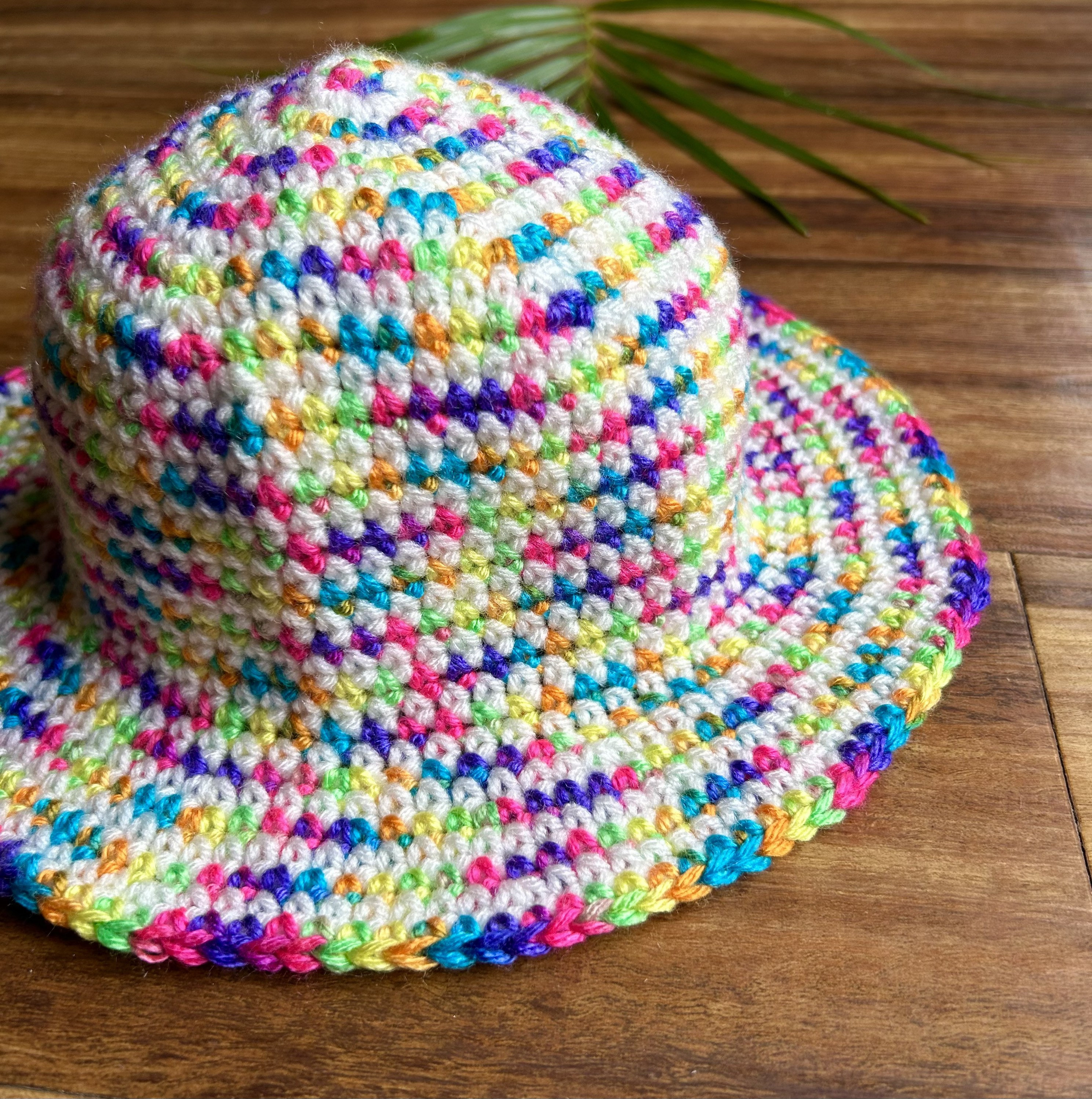 Rainbow High Striped Crochet Bucket Hat - Etsy