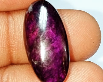 Ultimate 100% natural purpurite cabochão lindo roxo fogo purpurite pedra preciosa plana traseira para fazer joias 13 cts. 22X11X5mm