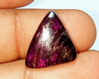 Ultimate 100% Natural Purpurite Cabochon Beautiful Purple Fire Purpurite Gemstone Flat Back Stone For Making Jeweller 10 Cts. 18x14x4 mm