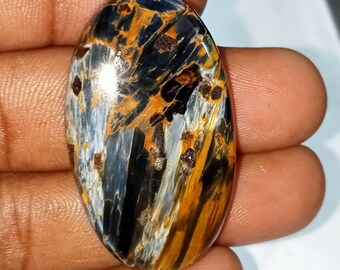 Cabochão de Pedras Preciosas Pietersita. Pedra de Cura. Cristal E Minerais. Pedra preciosa solta. Lote de Pietersite artesanal polido à mão. 49 Cts.