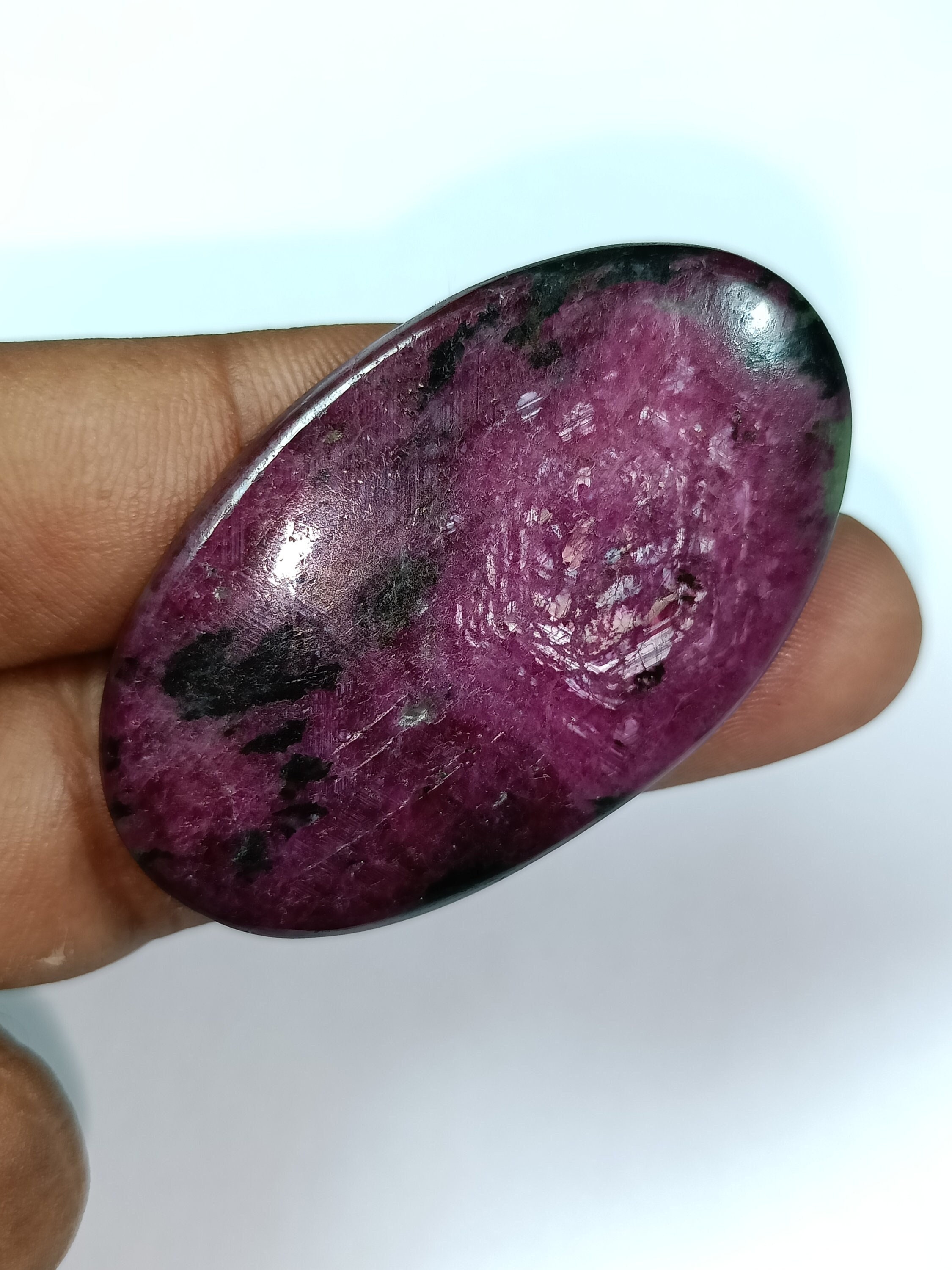 Natural Ruby Zoisite Cabochon Vintage Style Super Quality Ruby Zoisite Loose Gemstone Jewellery Gift For  111 Cts 50x30x5 MM