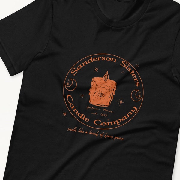 Sanderson sisters orange Halloween Short-Sleeve Unisex T-Shirt Black Flame Candle Witty Halloween Clever Hocus Pocus Fall Witchy Funny Shirt