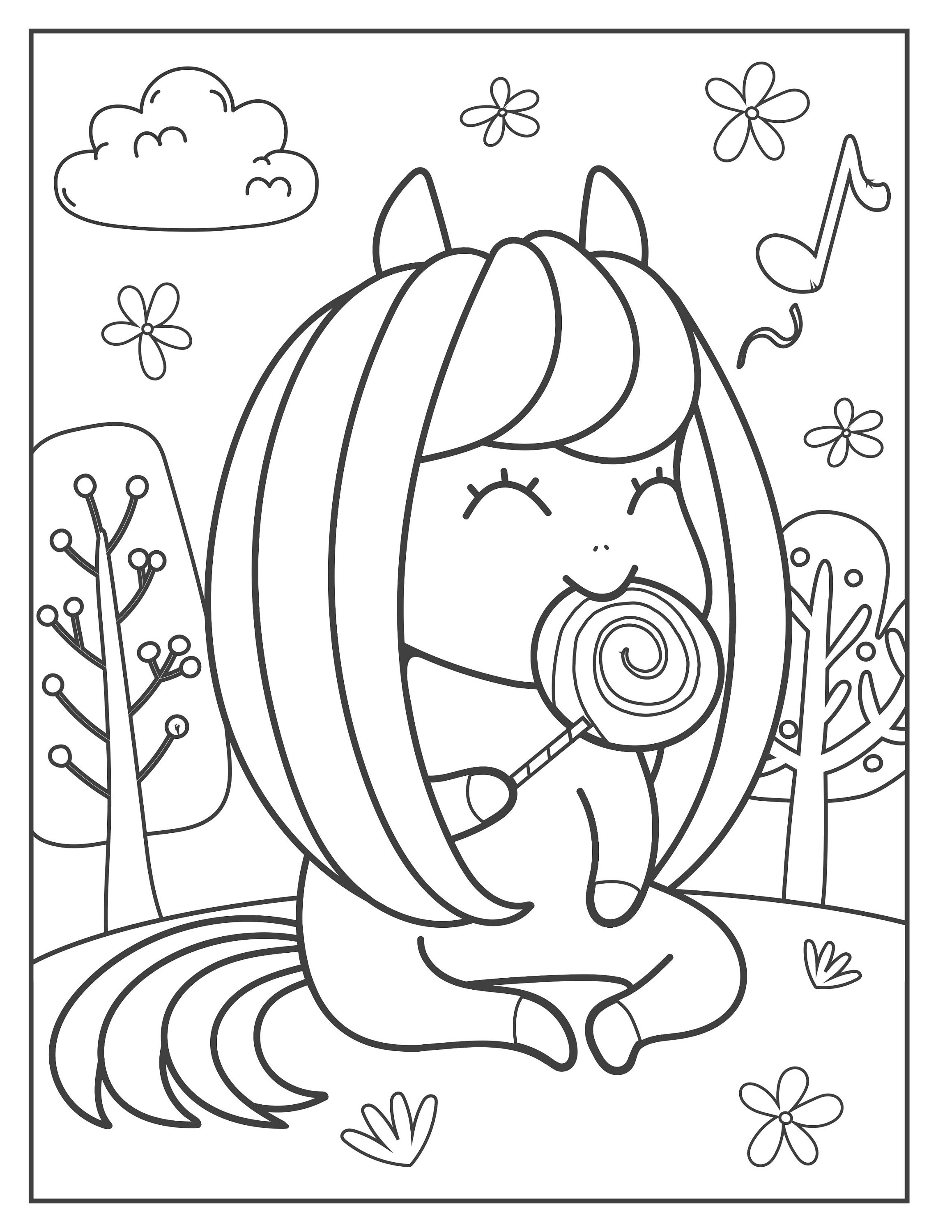 Miniature Horses Coloring Pages