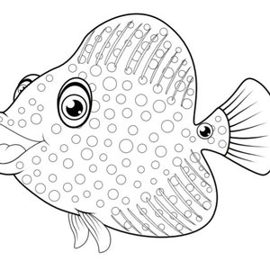 Fish Coloring Pages Fish Template 21 Printable Coloring Pages image 5
