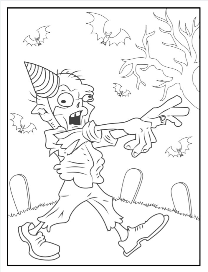 40 Halloween Coloring Pages Printable Spooky Color Pages - Etsy