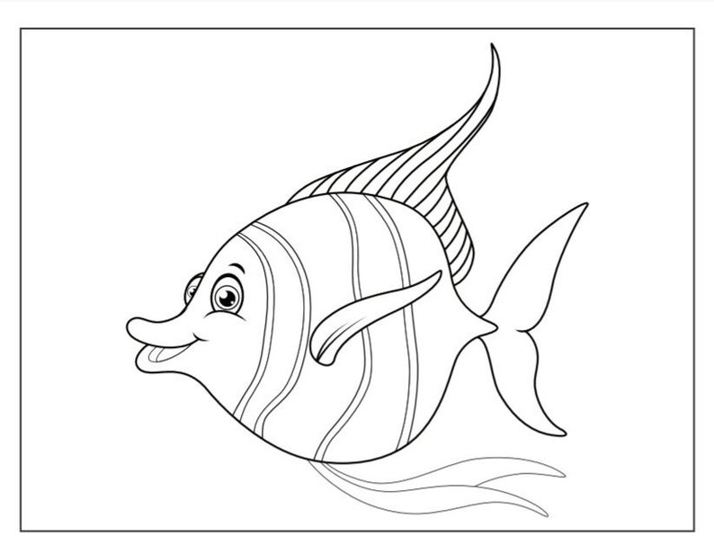 Fish Coloring Pages Fish Template 21 Printable Coloring Pages image 2