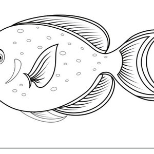 Fish Coloring Pages Fish Template 21 Printable Coloring Pages image 6