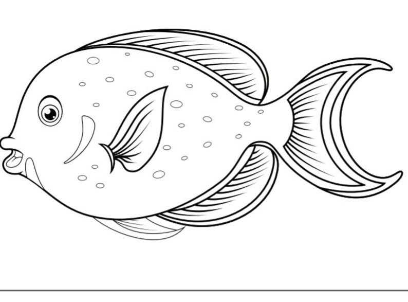 Fish Coloring Pages Fish Template 21 Printable Coloring Pages image 6