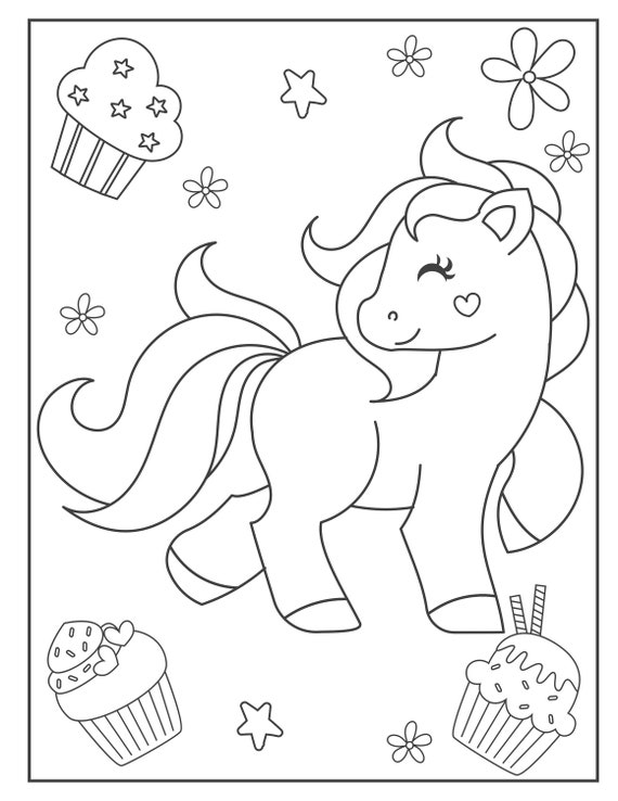 Horse Coloring Book : A Fun Horses and Ponies Beautiful Colouring