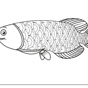 Fish Coloring Pages Fish Template 21 Printable Coloring Pages image 7