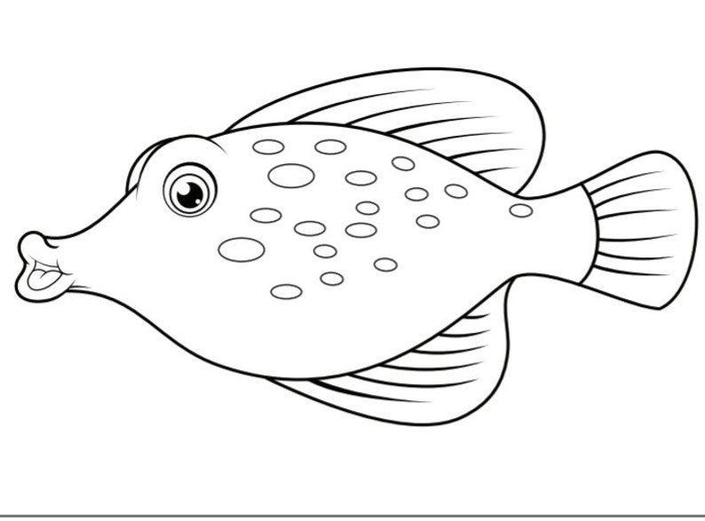 Fish Coloring Pages Fish Template 21 Printable Coloring Pages image 9