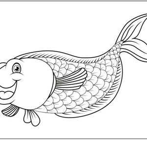 Fish Coloring Pages Fish Template 21 Printable Coloring Pages image 1