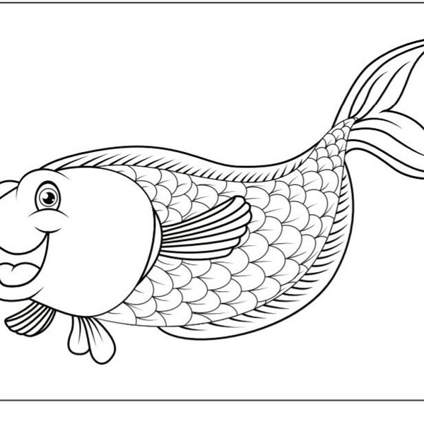 Fische Ausmalbilder Fish Template 21 Malseiten zum Ausdrucken