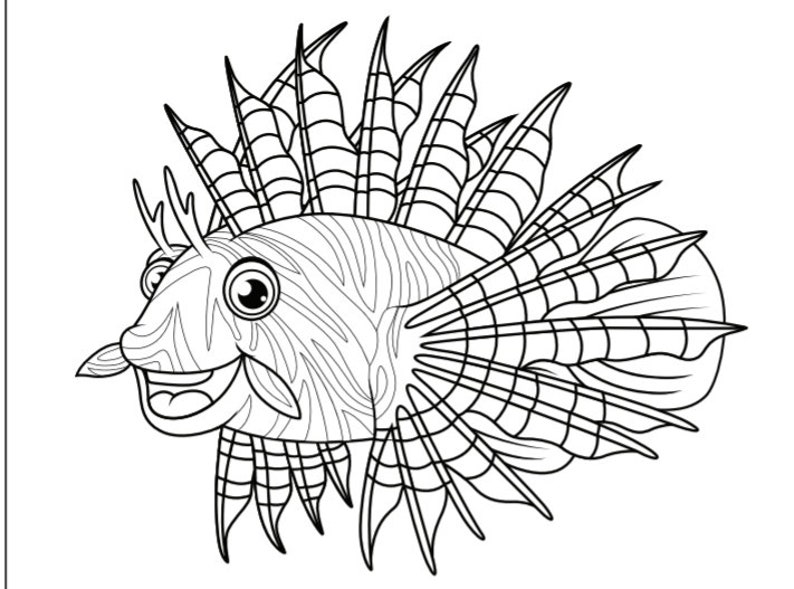 Fish Coloring Pages Fish Template 21 Printable Coloring Pages image 10