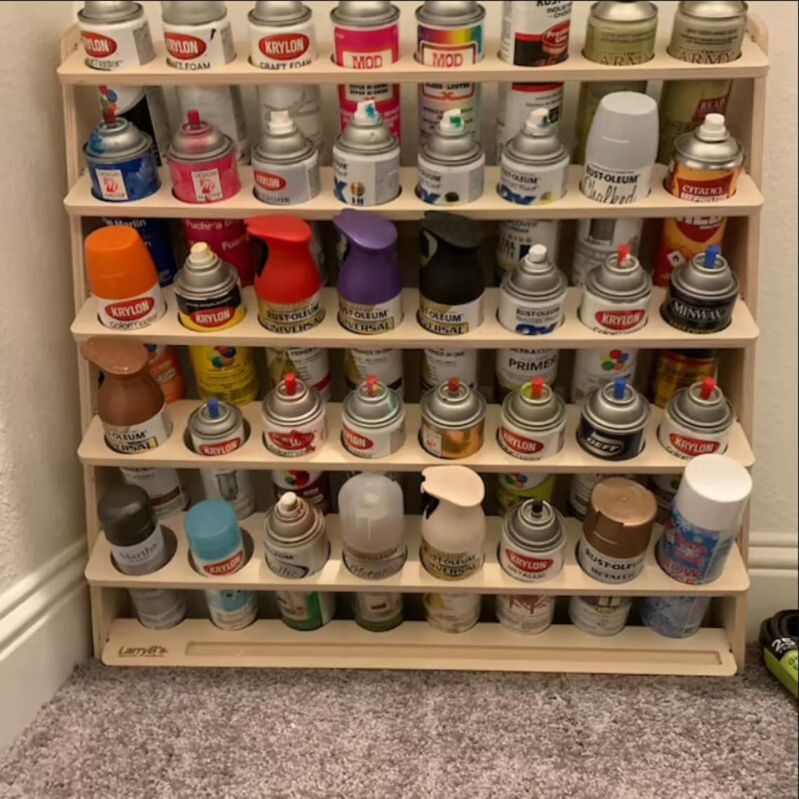 Spray Paint storage rack Spray Paint shelf Lube Can Wall Etsy