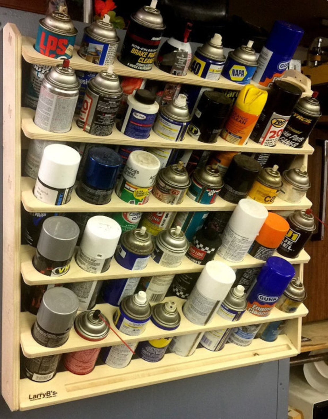Spray Paint storage rack Spray Paint shelf Lube Can Wall Etsy