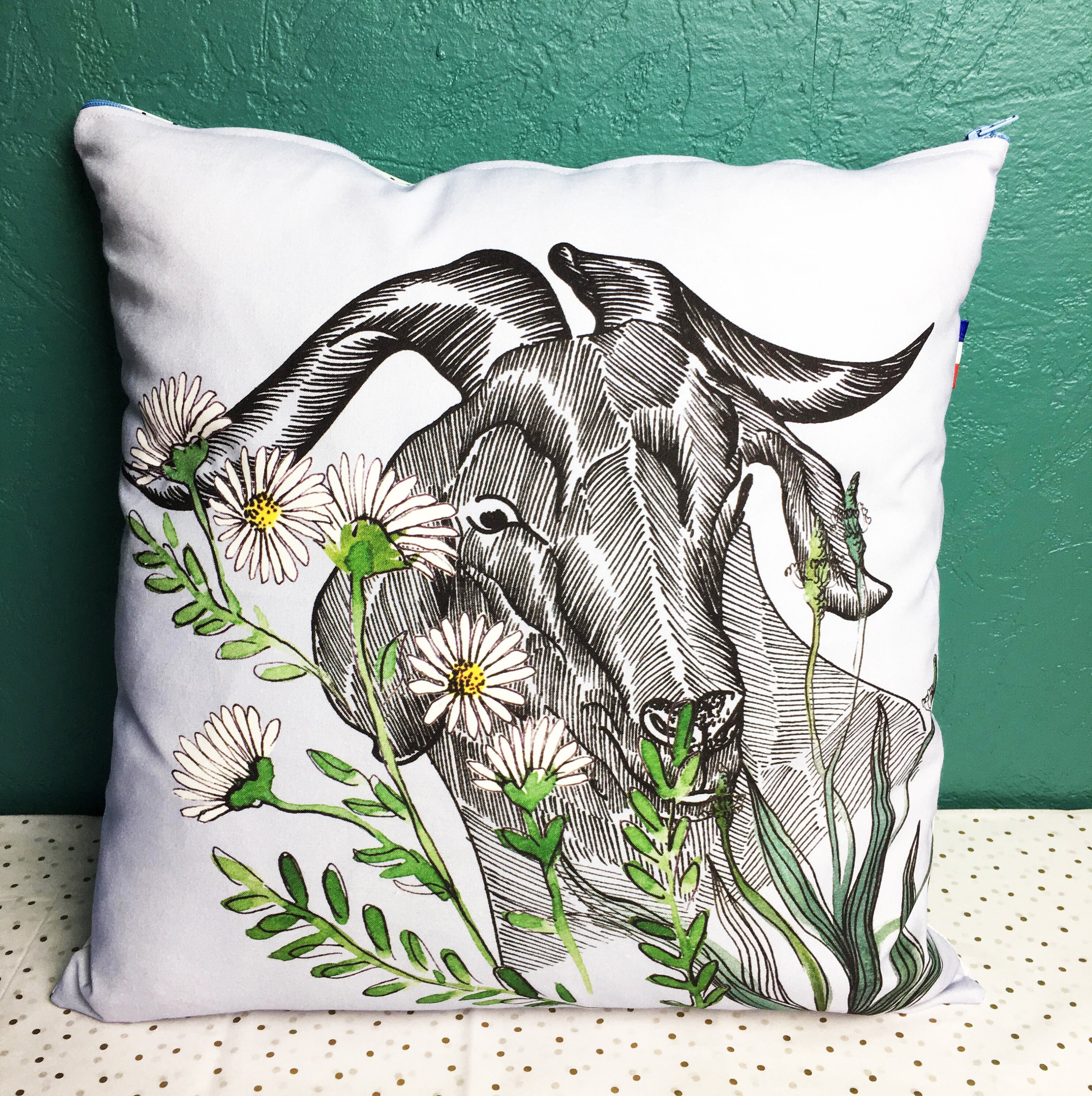 Housse de Coussin Biquette | 40x40cm