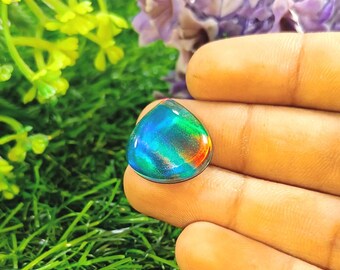 Calibrated Aurora opal Cabs, Smooth Multi fire Aurora opal Doublet Gemstone, Heart shape,Making for Jewelry, Loose Stone, 17X5 MM