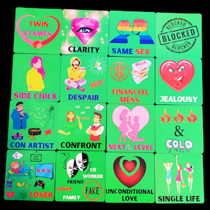 JOURNEY OF LOVE 2- (60 Cards) This bold & vibrant lime green deck can be used in soulmate / Karmic Readings - Revised (Copyrighted)