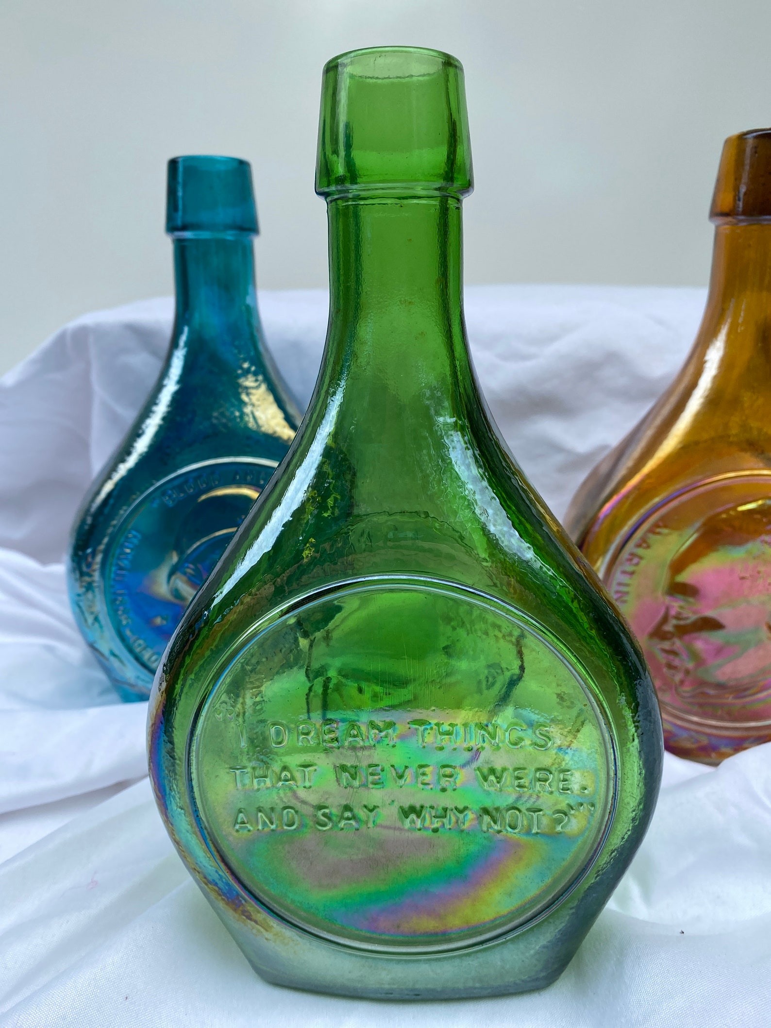 Vintage Wheaton Bottles, Wheaton Presidential and Military Bottles