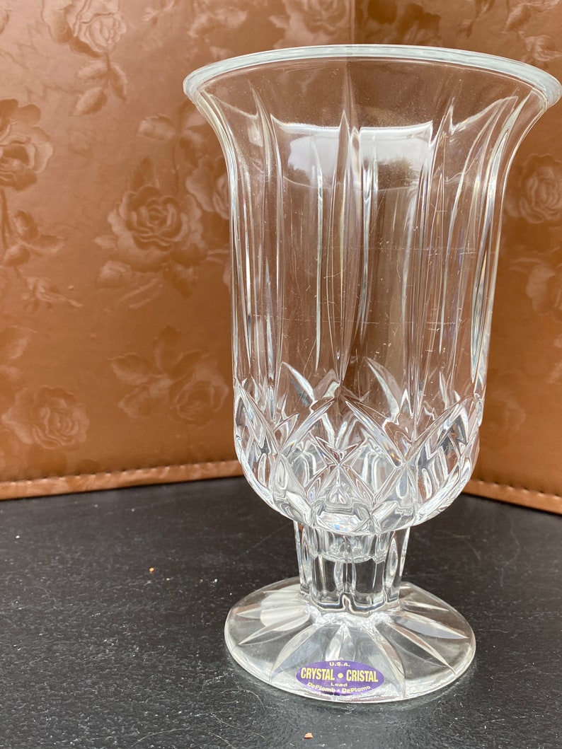 Deplomb 24 Lead Crystal Hurricane Candle Holder Etsy