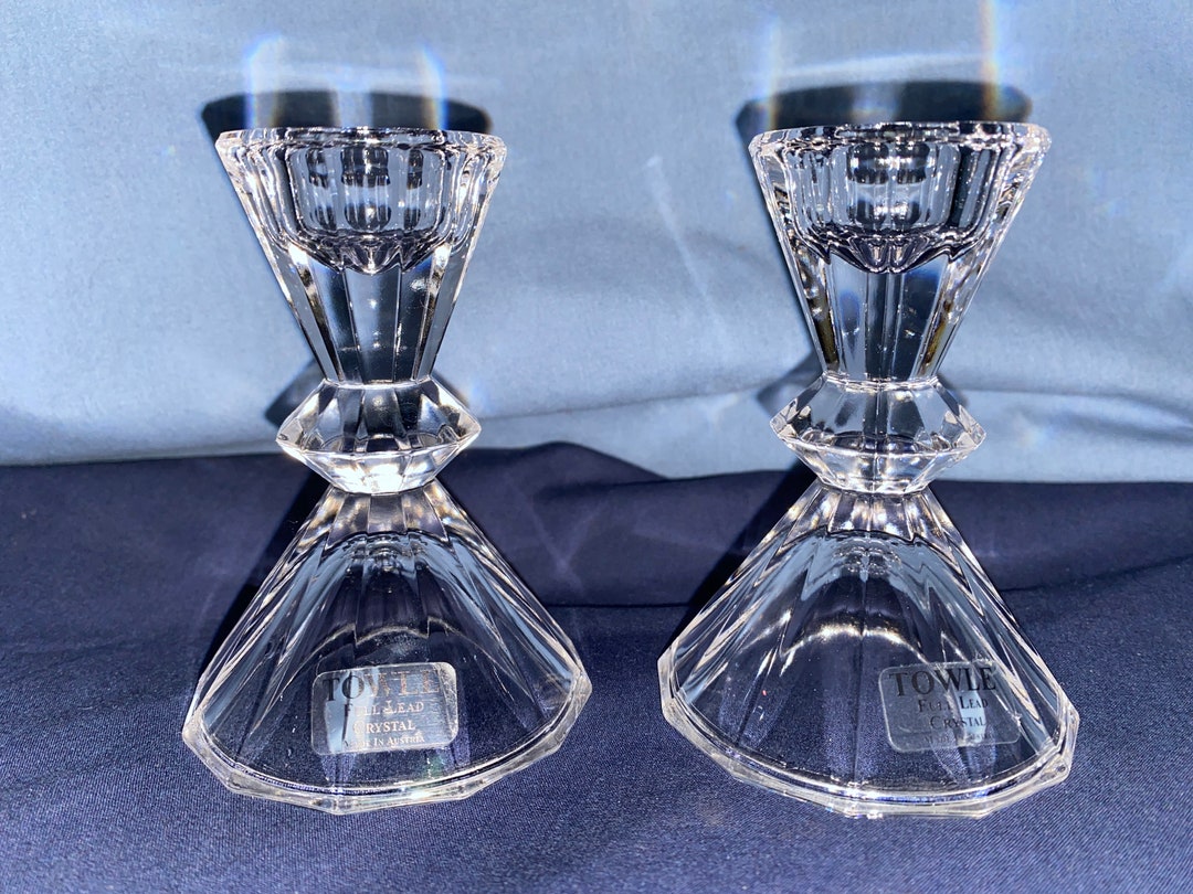Towle Candlestick Holders Lead Crystal Made in Austria. Etsy