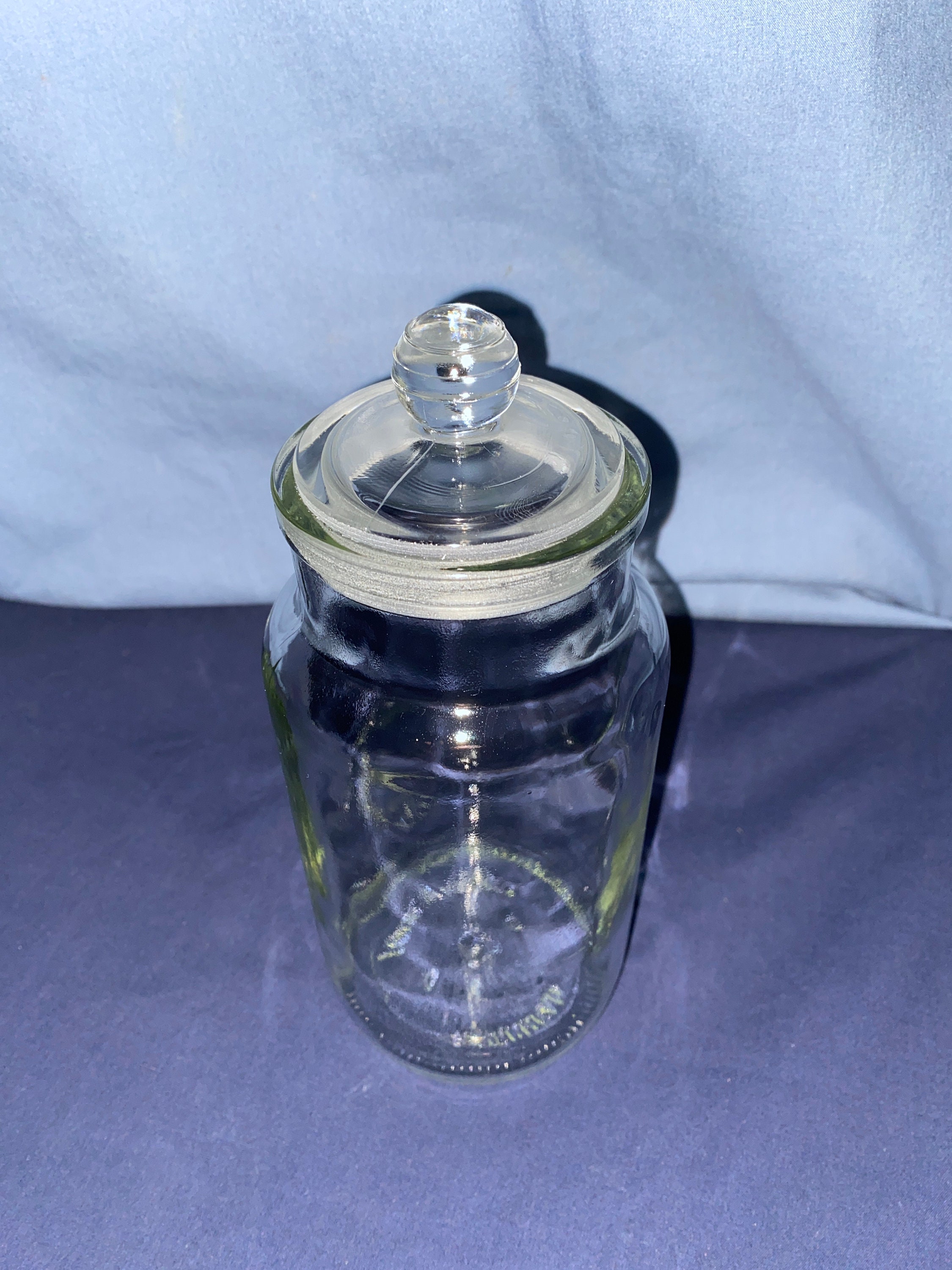 Carraway Etched Glass Canister with Lid  Glass canisters, Glass canister  jars, Glass containers