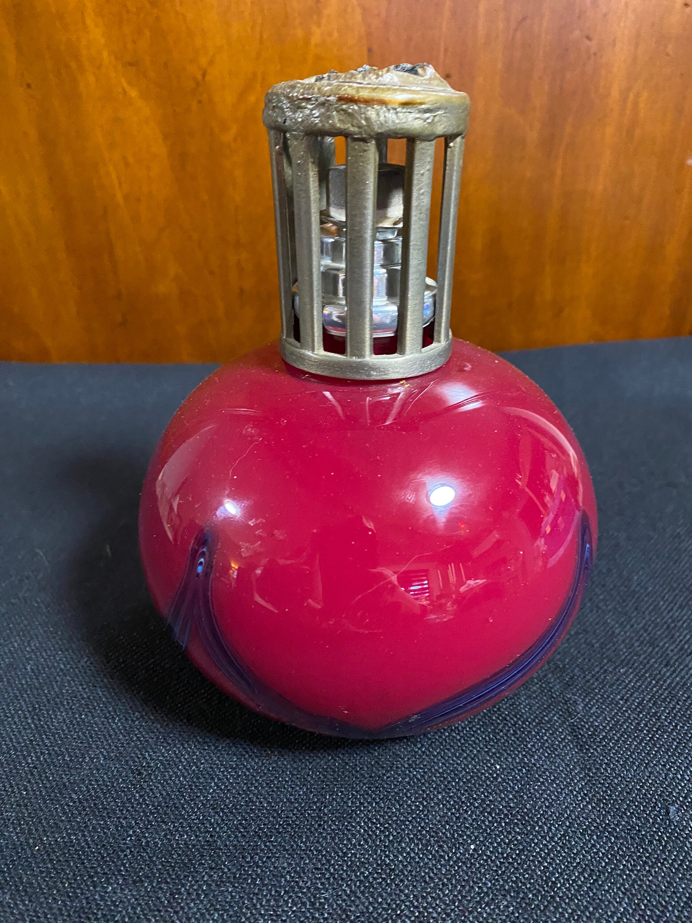 Vintage Red Handblown Glass Oil Lamp Effusion Lamp Etsy