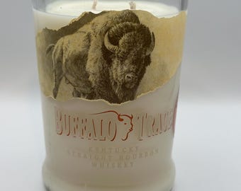 Buffalo Trace Upcycled Bourbon Bottle Candle