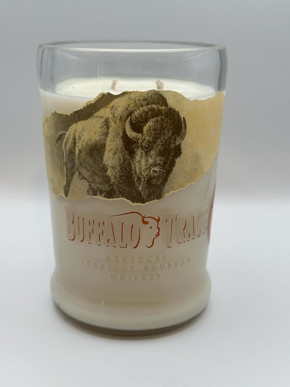 Buffalo Trace Upcycled Bourbon Bottle Candle