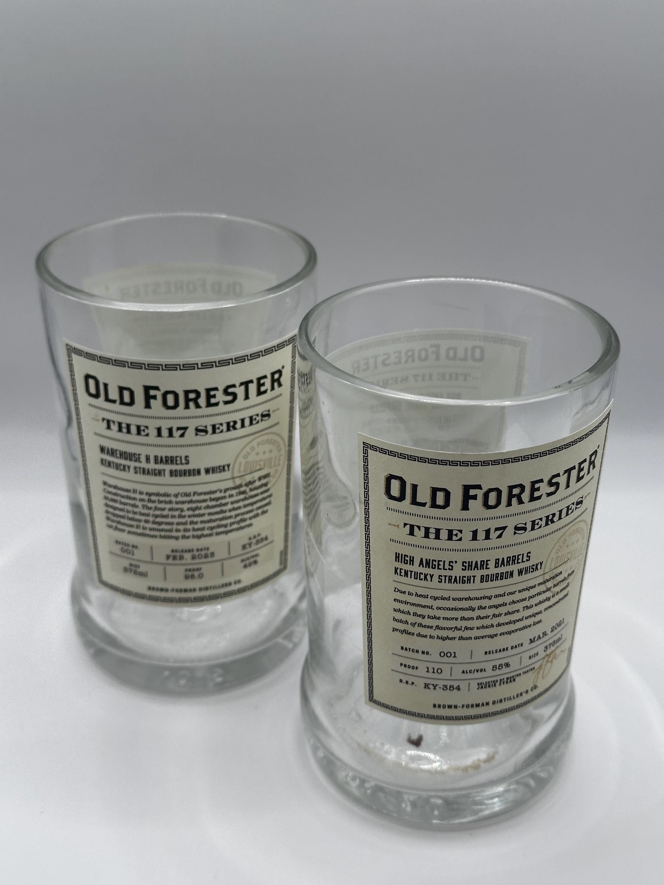 Old Forester 117 Upcycled Bourbon Bottle Drinking Glass