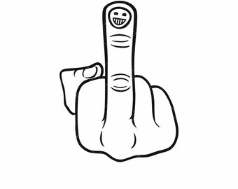 Midle-finger Middle finger svg, png, eps, dxf Funny Download, finger Cricut silhouette, laptop sticker, Flip svg download, F-off svg | 3