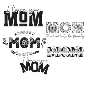 Mother SVG Mothers day svg mom svg Cut File Sublimation Design Mother's Day Funny Mom Quotes Svg Mom Shirt svgs Cut File imagen 2