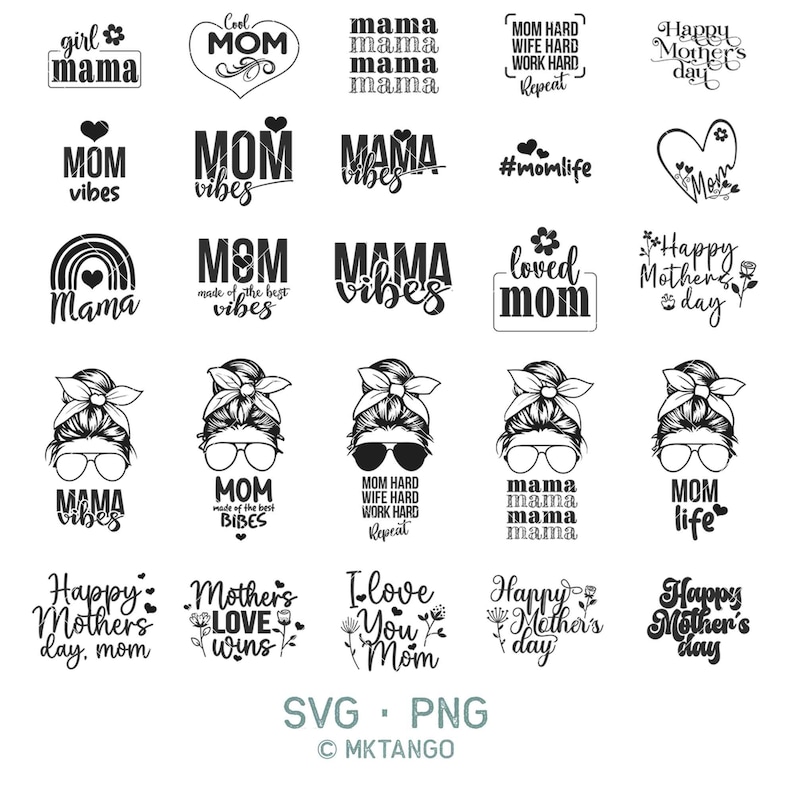 Mothers day svg mom svg Mother SVG Cut File Sublimation Design Mother's Day Funny Mom Quotes Svg Mom Shirt svgs Cut File imagen 1