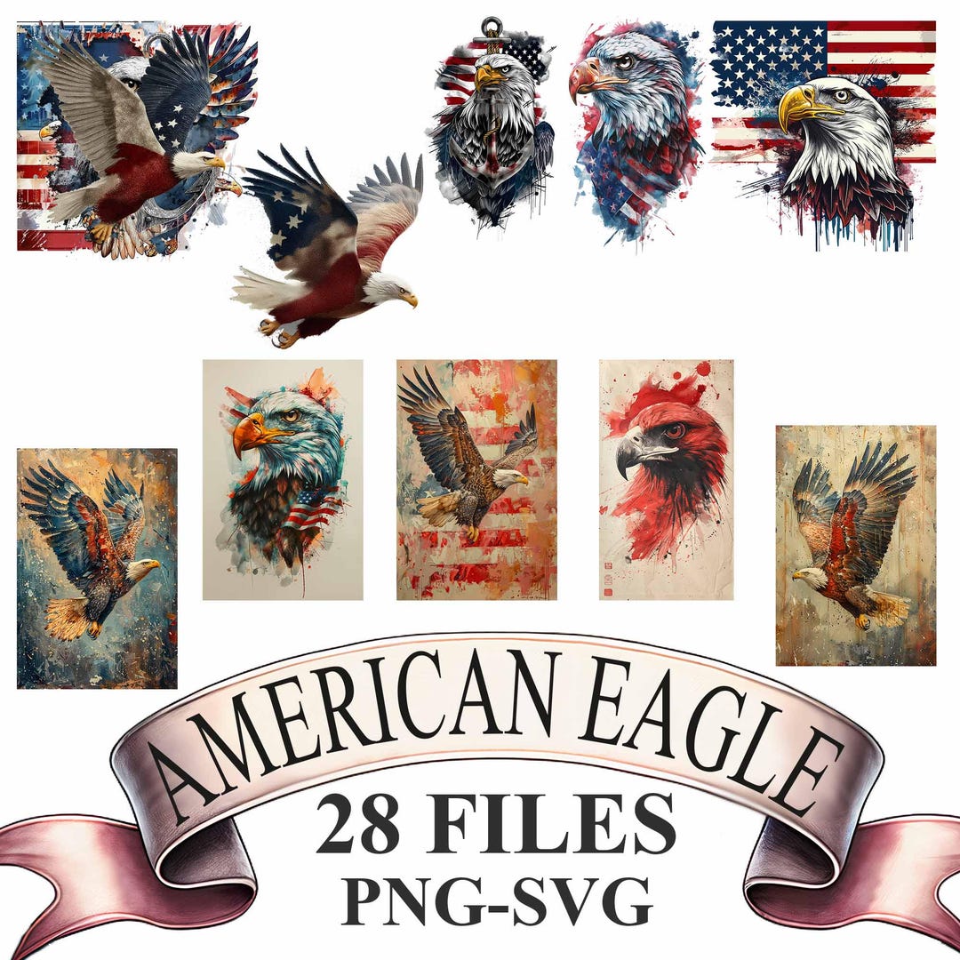 American Eagle SVG | Patriotic Bald Eagle Usa | Distressed US Flag ...