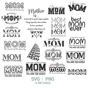 Mother SVG Mothers day svg mom svg Cut File Sublimation Design Mother's Day Funny Mom Quotes Svg Mom Shirt svgs Cut File imagen 1