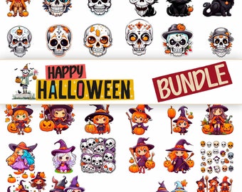 Halloween SVG Bundle - 74 Quality Drawings for T-Shirts, Mugs, Stickers