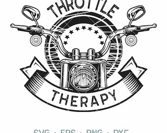 Throttle therapy | Motorcycle SVG | | Brotherhood sign | harley davidson svg | motorcycle Tshirt | Cricut & Silhouette | Brotherhood shirts