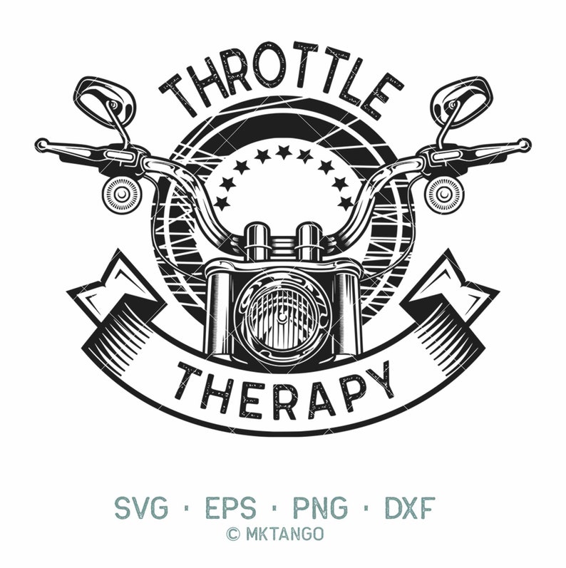 Throttle therapy Motorcycle SVG Brotherhood sign harley davidson svg motorcycle Tshirt Cricut & Silhouette Brotherhood shirts image 1