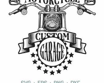 Custom Motorcycle Decal | garage svg | Classic Motorcycle svg | Motorcycle svg | Brotherhood svg | Harley Davidson svg | Throttle Therapy