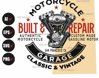 Motorcycle Garage, vectorial and PNG, includes license (P.O.D.) | motocycletas, sport motifs, harley davidson motifs