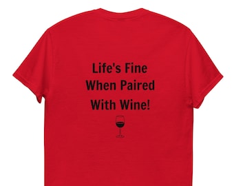 Men's Graphic Wine Heavyweight Short Sleeve T-shirt