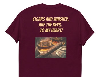 Men's Cigar And Whiskey Graphic Short Sleeve T-Shirt