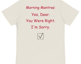 Ehemann Morgen Mantra Kurzarm T-Shirt