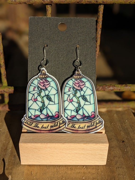 Stain Glass Medical Grade Plastic Earrings