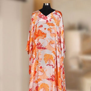 Golden Sunlight: Yellow Pure Silk Caftan for Women